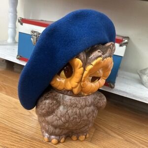 Vintage Royal Blue Wool Beret Basque Hat De Luxe